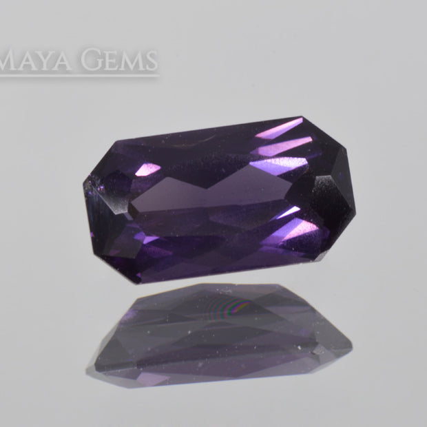 Darkish Violet Spinel Rectangle Cut 1.47 ct