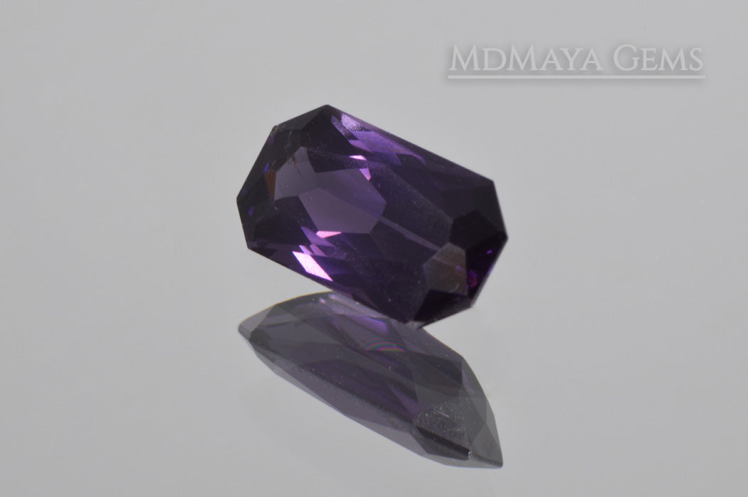 Darkish Violet Spinel Rectangle Cut 1.47 ct
