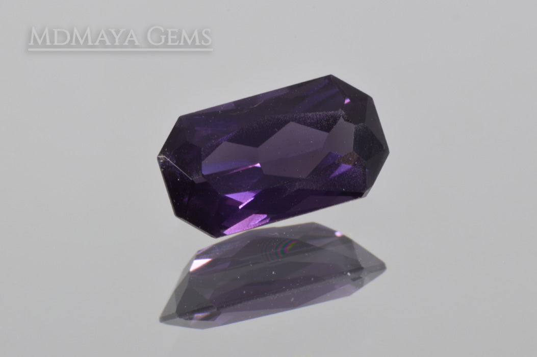 Darkish Violet Spinel Rectangle Cut 1.47 ct