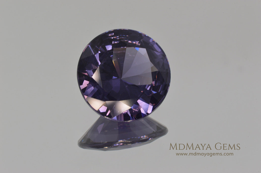 Natural Violet Spinel from Tanzania Round Cut 5.95 ct