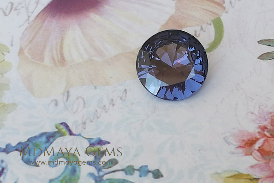 Natural Violet Spinel from Tanzania Round Cut 5.95 ct