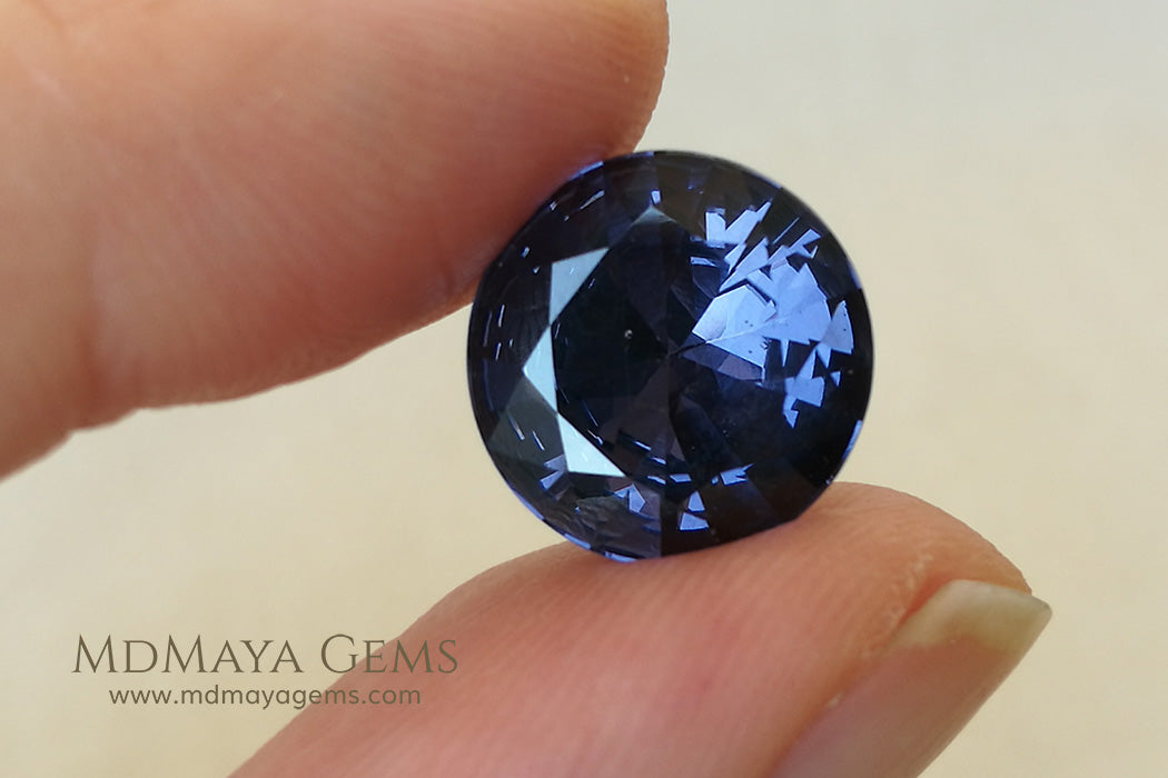 Natural Violet Spinel from Tanzania Round Cut 5.95 ct