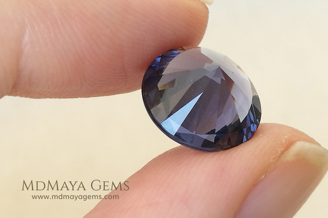 Natural Violet Spinel from Tanzania Round Cut 5.95 ct