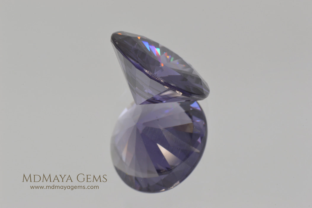 Natural Violet Spinel from Tanzania Round Cut 5.95 ct