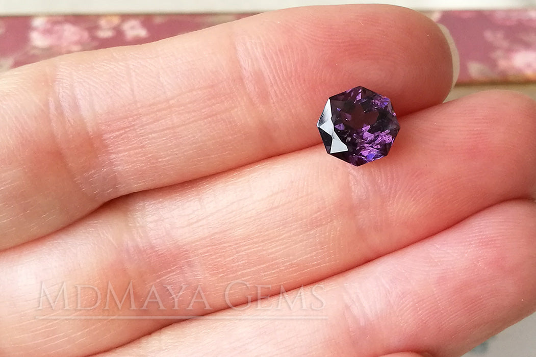 Awesome Natural Violetish Purple Spinel Gemstone. 2.31 ct