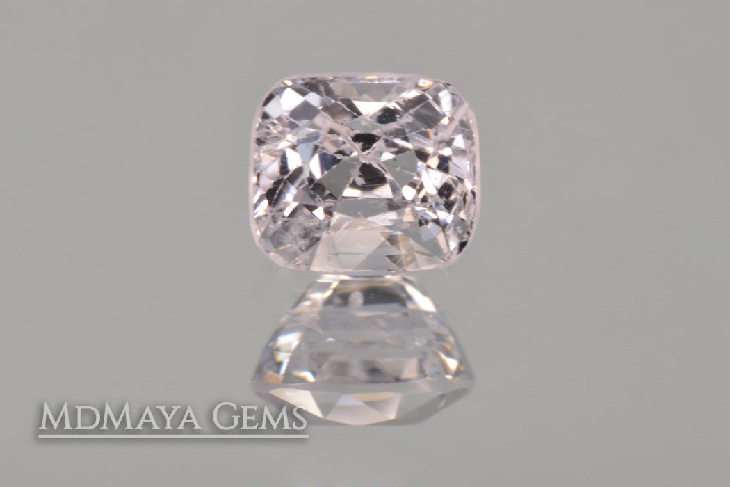 White Spinel Gemstone 1.03 ct Cushion Cut.