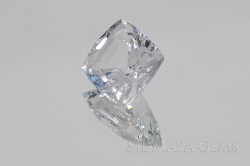 Affordable White Topaz gemstone from Mogok 11.13 carat Cushion Cut