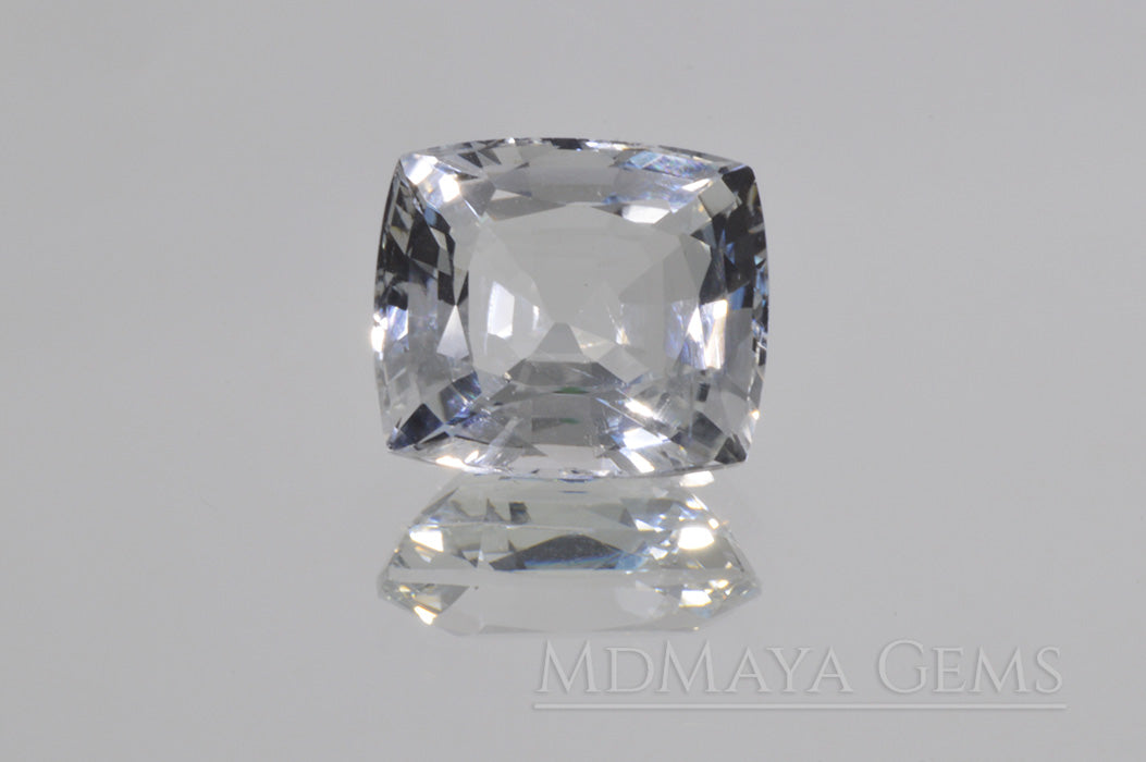 Affordable White Topaz gemstone from Mogok 11.13 carat Cushion Cut