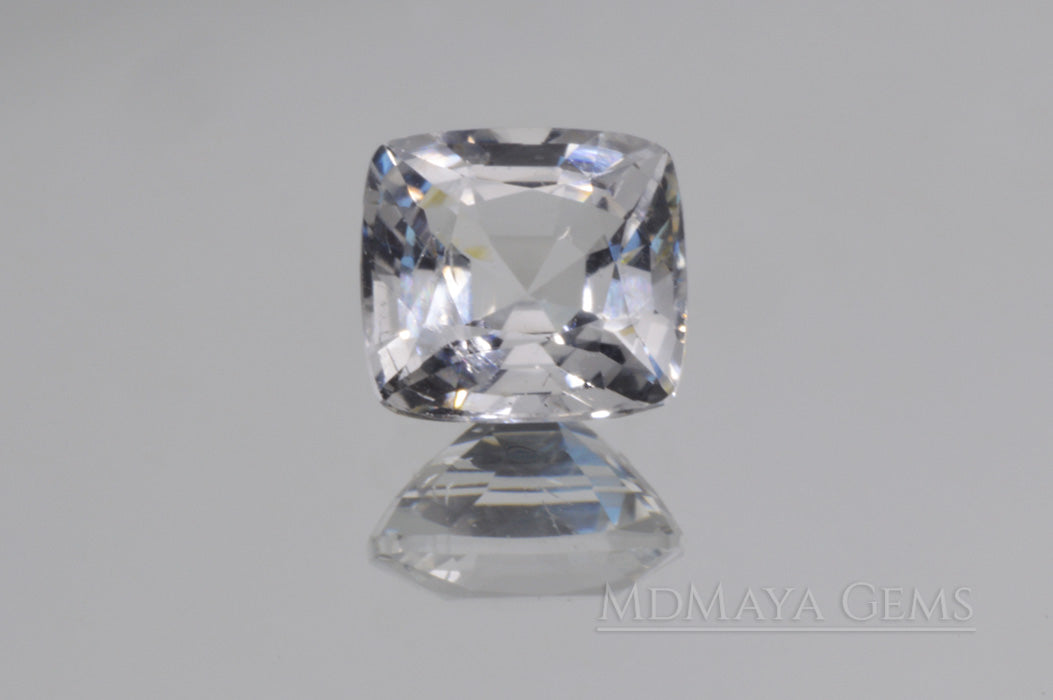 Genuine White Topaz 4.20 ct Cushion Cut. Affordable Gemstone