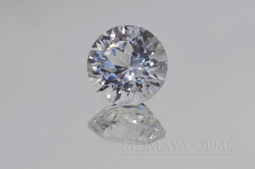Natural and Untreated White Topaz 4.26 ct Round Cut