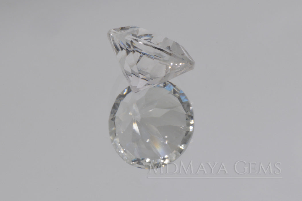 Natural and Untreated White Topaz 4.26 ct Round Cut