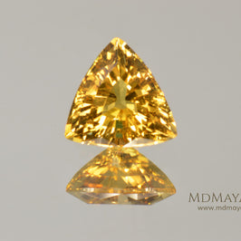 Unique Yellow African Tourmaline Trillion Cut 1.35 ct