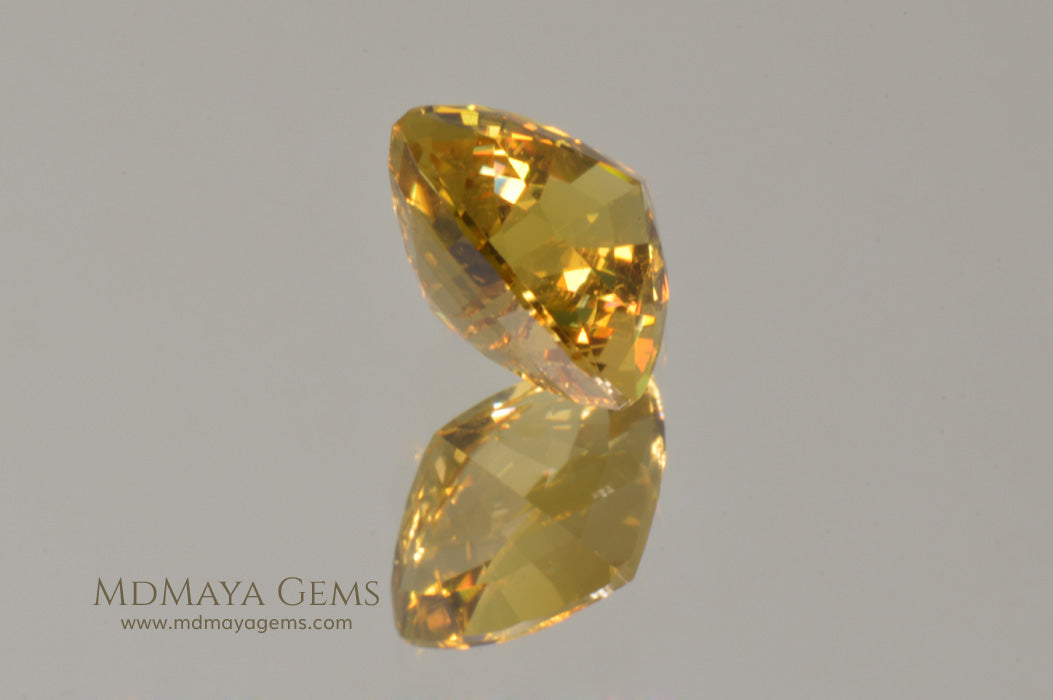 Unique Yellow African Tourmaline Trillion Cut 1.35 ct