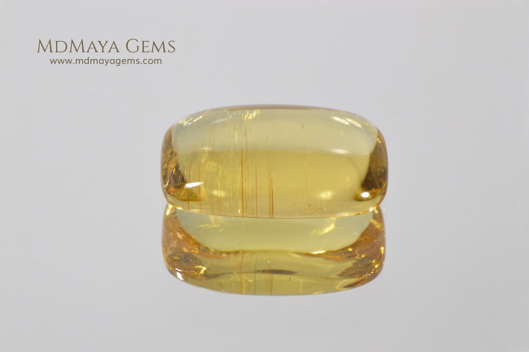 Bright Yellow Tourmaline Cabochon Cut 3.54 ct