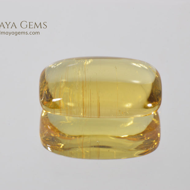 Bright Yellow Tourmaline Cabochon Cut 3.54 ct